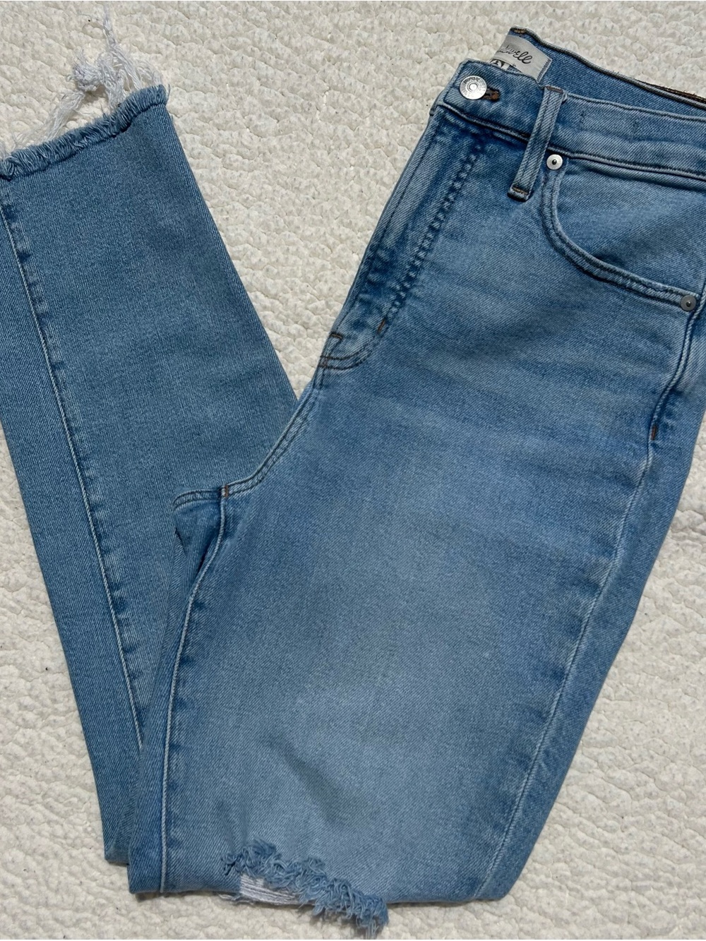 Madewell High Rise Distressed Vintage Ankle Jeans